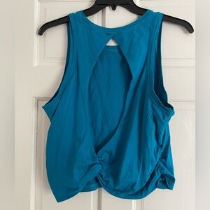 Born Primitive Teal Blue Open Back Twist Tank top
